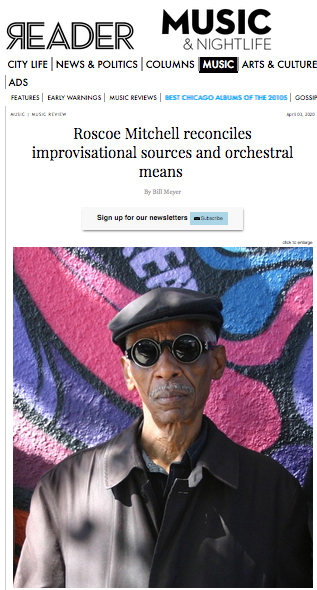 A picture of the Chicago Reader review of Roscoe Mitchell's "Distant Radio Transmission"