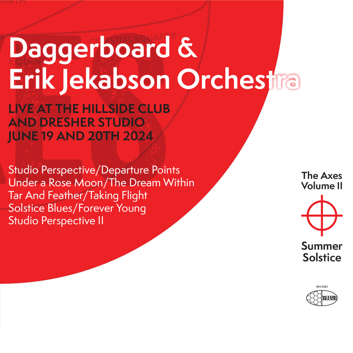 The cover of the album "Daggerboard & Erik Jekabson Orchestra" Live at the HIllside Club