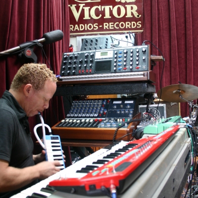 A photo of Craig Taborn in the Wide Hive Studio