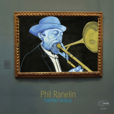 A photo of the cover of the Wide Hive release, Portrait in Blue, by Phil Ranelin.