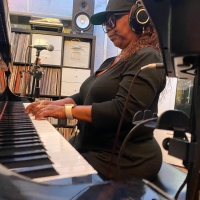 Patrice Rushen playing piano at Wide Hive Studios.